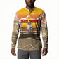 Black Cowboy Bill Pickett Button Sweatshirt Retro Sunset Western Design