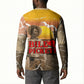 Black Cowboy Bill Pickett Button Sweatshirt Retro Sunset Western Design