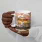 Black Cowboy Bill Pickett Ceramic Mug Retro Sunset Western Design
