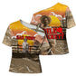 Black Cowboy Bill Pickett Cross Shoulder Shirt Retro Sunset Western Design