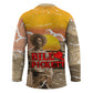 Black Cowboy Bill Pickett Hockey Jersey Retro Sunset Western Design