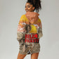 Black Cowboy Bill Pickett Hoodie Dress Retro Sunset Western Design