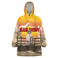 Black Cowboy Bill Pickett Kid Wearable Blanket Hoodie Retro Sunset Western Design