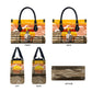 Black Cowboy Bill Pickett Leather Bag Retro Sunset Western Design