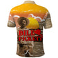 Black Cowboy Bill Pickett Polo Shirt Retro Sunset Western Design