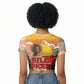 Black Cowboy Bill Pickett Raglan Cropped T shirt Retro Sunset Western Design