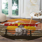 Black Cowboy Bill Pickett Round Carpet Retro Sunset Western Design