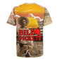 Black Cowboy Bill Pickett Rugby Jersey Retro Sunset Western Design
