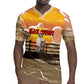 Black Cowboy Bill Pickett Rugby Jersey Retro Sunset Western Design