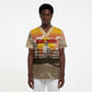 Black Cowboy Bill Pickett Scrub Top Retro Sunset Western Design