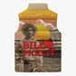 Black Cowboy Bill Pickett Sleeveless Puffer Jacket Retro Sunset Western Design