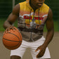 Black Cowboy Bill Pickett Sleeveless Zip Hoodie Retro Sunset Western Design