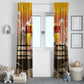 Black Cowboy Bill Pickett Window Curtain Retro Sunset Western Design