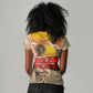 Black Cowboy Bill Pickett Women V-Neck T-Shirt Retro Sunset Western Design