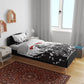 Black Cowboy Nat Love Bedding Set Comic Style Desert Line Art Red Typography
