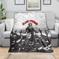 Black Cowboy Nat Love Blanket Comic Style Desert Line Art Red Typography