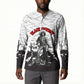 Black Cowboy Nat Love Button Sweatshirt Comic Style Desert Line Art Red Typography