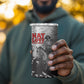 Black Cowboy Nat Love 4 in 1 Can Cooler Tumbler Comic Style Desert Line Art Red Typography