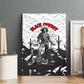 Black Cowboy Nat Love Canvas Wall Art Comic Style Desert Line Art Red Typography