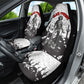 Black Cowboy Nat Love Car Seat Cover Comic Style Desert Line Art Red Typography