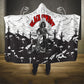Black Cowboy Nat Love Hooded Blanket Comic Style Desert Line Art Red Typography
