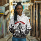 Black Cowboy Nat Love Hoodie Comic Style Desert Line Art Red Typography