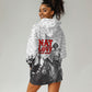 Black Cowboy Nat Love Hoodie Dress Comic Style Desert Line Art Red Typography