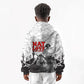 Black Cowboy Nat Love Kid Hoodie Comic Style Desert Line Art Red Typography