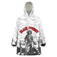 Black Cowboy Nat Love Kid Wearable Blanket Hoodie Comic Style Desert Line Art Red Typography