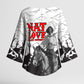Black Cowboy Nat Love Kimono Sleeve Blouse Comic Style Desert Line Art Red Typography