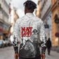 Black Cowboy Nat Love Long Sleeve Button Shirt Comic Style Desert Line Art Red Typography