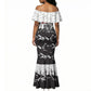 Black Cowboy Nat Love Mermaid Dress Comic Style Desert Line Art Red Typography