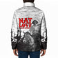 Black Cowboy Nat Love Padded Jacket Comic Style Desert Line Art Red Typography