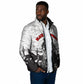 Black Cowboy Nat Love Padded Jacket Comic Style Desert Line Art Red Typography