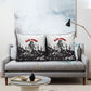 Black Cowboy Nat Love Pillow Cover Comic Style Desert Line Art Red Typography