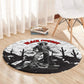 Black Cowboy Nat Love Round Carpet Comic Style Desert Line Art Red Typography