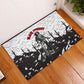 Black Cowboy Nat Love Rubber Doormat Comic Style Desert Line Art Red Typography