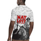 Black Cowboy Nat Love Rugby Jersey Comic Style Desert Line Art Red Typography