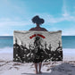 Black Cowboy Nat Love Sarong Comic Style Desert Line Art Red Typography