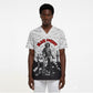 Black Cowboy Nat Love Scrub Top Comic Style Desert Line Art Red Typography