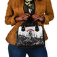 Black Cowboy Nat Love Shoulder Handbag Comic Style Desert Line Art Red Typography