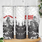 Black Cowboy Nat Love Skinny Tumbler Comic Style Desert Line Art Red Typography