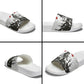 Black Cowboy Nat Love Slide Sandals Comic Style Desert Line Art Red Typography