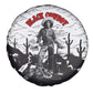 Black Cowboy Nat Love Spare Tire Cover Comic Style Desert Line Art Red Typography
