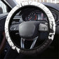 Black Cowboy Nat Love Steering Wheel Cover Comic Style Desert Line Art Red Typography