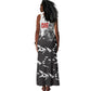 Black Cowboy Nat Love Tank Maxi Dress Comic Style Desert Line Art Red Typography