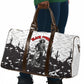 Black Cowboy Nat Love Travel Bag Comic Style Desert Line Art Red Typography