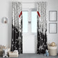 Black Cowboy Nat Love Window Curtain Comic Style Desert Line Art Red Typography