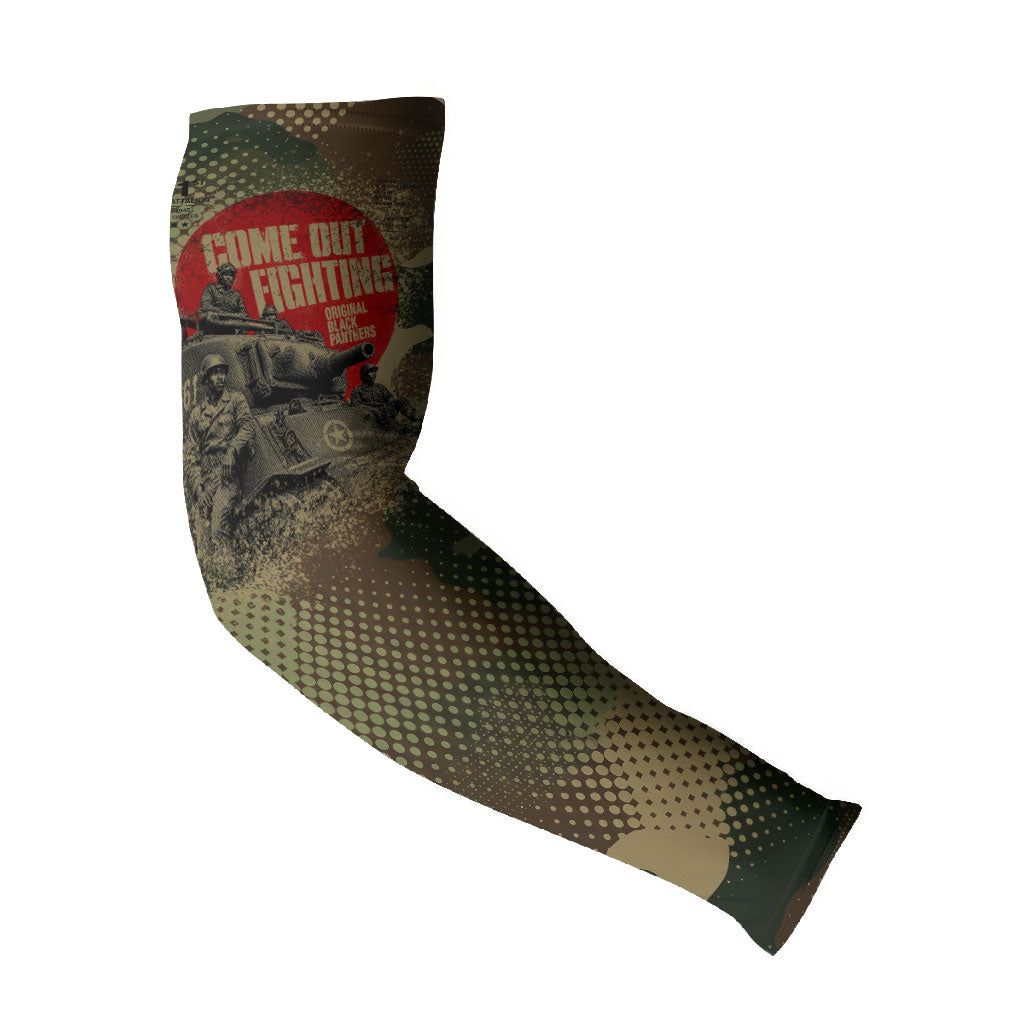 761st Tank Battalion Black Panthers Arm Sleeves Come Out Fighting Military - Camouflage Halftone