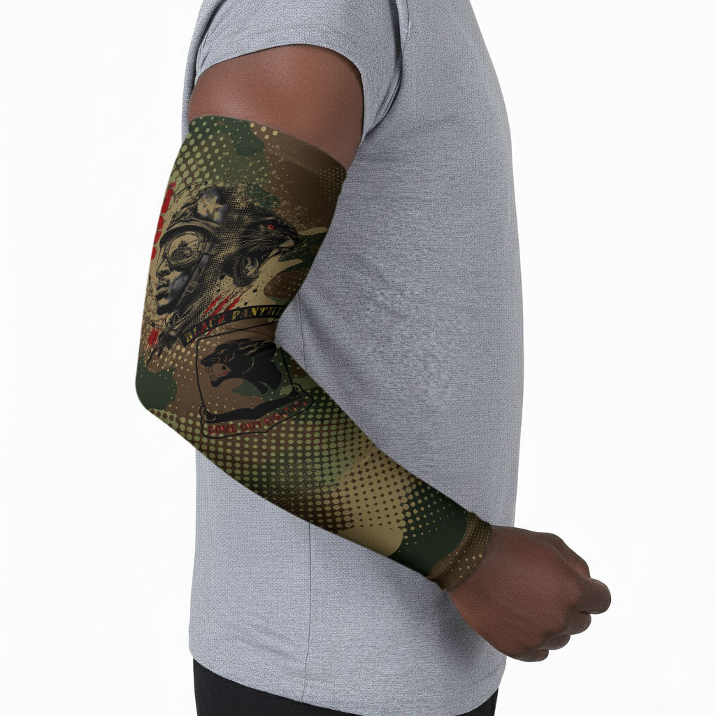 761st Tank Battalion Black Panthers Arm Sleeves Come Out Fighting Military - Camouflage Halftone
